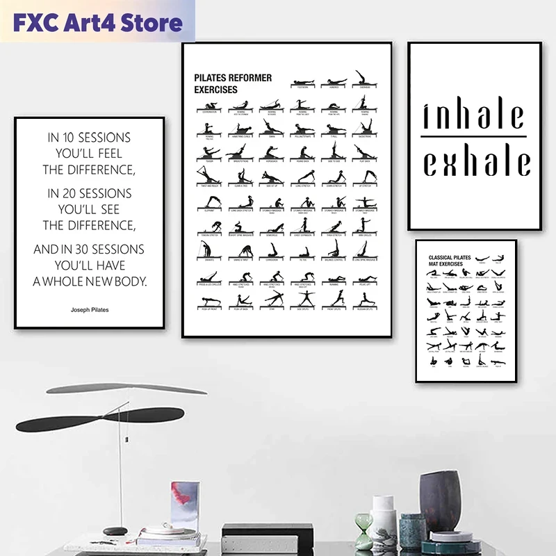 Affiche de tableau d'entraînem - Pilate Yoga Workout avis et prix
